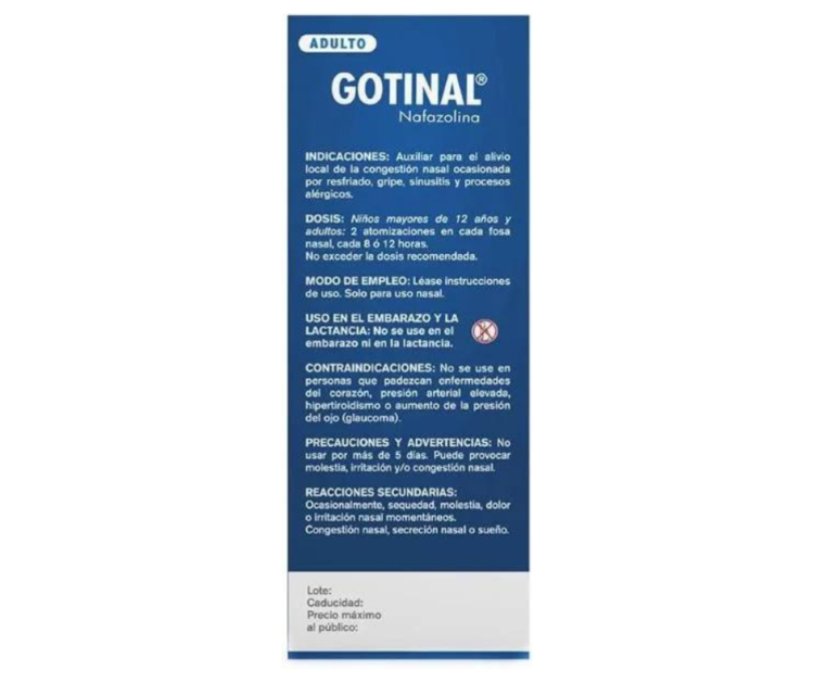 GOTINAL AD PUMP SPRAY 15 ML – Botica Central